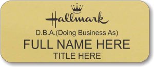 (image for) Hallmark Gold Regular Name Badge