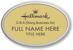 (image for) Hallmark Oval Gold Pebbled Frame Prestige Badge