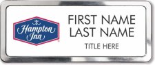 (image for) Hampton Inn Logo A White Prestige Badge with Polished Frame - Stacked Name