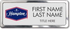 (image for) Hampton Logo C Silver Prestige Badge with Polished Frame - Stacked Name
