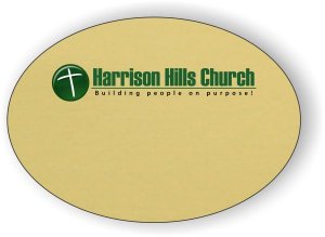 (image for) Harrison Hills Church Gold Oval Badge Logo Only
