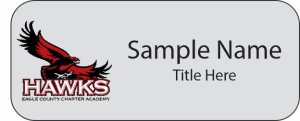 (image for) Eagle County Charter Academy - Eagle County School District Standard Silver Name Badge