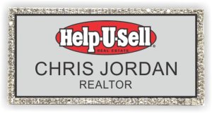 (image for) Help-U-Sell Silver Bling Badge