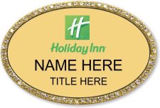 (image for) Holiday Inn Oval Gold Bling Badge