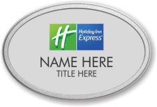 (image for) Holiday Inn Express Oval Silver Pebbled Prestige Badge