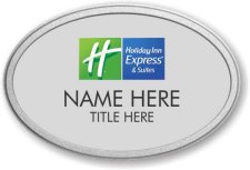 (image for) Holiday Inn Express & Suites Oval Silver Pebbled Prestige Badge