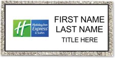 (image for) Holiday Inn Express & Suites Silver/White Bling Badge