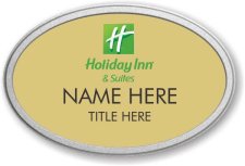 (image for) Holiday Inn & Suites Oval Gold Pebbled Frame Prestige Badge