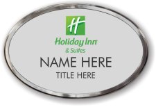 (image for) Holiday Inn & Suites Oval Silver Polished Frame Prestige Badge