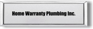(image for) Home Warranty Plumbing Inc. Small Silver Executive Badge Logo Only
