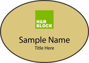 (image for) H&R Block - Color Logo Oval Gold Badge