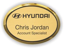 (image for) Hyundai Gold Oval Executive Badge (Logo A)
