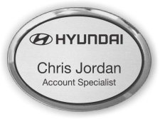 (image for) Hyundai Silver Oval Executive Badge (Logo A)