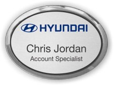 (image for) Hyundai Silver Oval Executive Badge (Logo C)