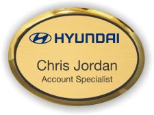 (image for) Hyundai Gold Oval Executive Badge (Logo C)