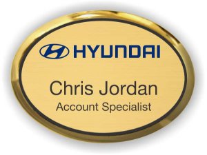 (image for) Hyundai Gold Oval Executive Badge (Logo C)