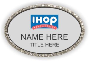 (image for) IHOP Silver Oval Bling Badge