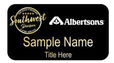 (image for) Albertsons "The Gold Standard" Black Name Badge
