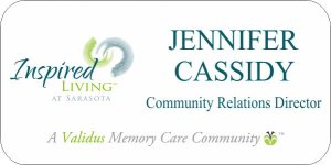 (image for) Inspired Living 4\" x 2\" White Badge (Sarasota)