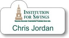 (image for) Institution For Savings Shaped White Badge