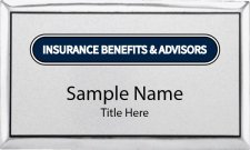 (image for) Insurance Benefits and Advisors Extra Large Silver Executive Name Badge