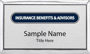 (image for) Insurance Benefits and Advisors Extra Large Silver Executive Name Badge