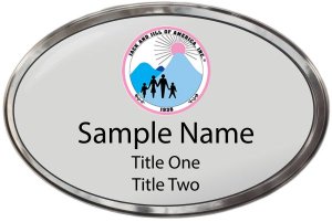 (image for) Jack and Jill of America, Inc. Oval Prestige Polished badge