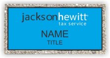 (image for) Jackson Hewitt Tax Service Blue/Silver Bling Badge