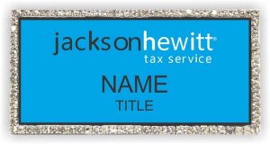 (image for) Jackson Hewitt Tax Service Blue/Silver Bling Badge