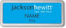 (image for) Jackson Hewitt Tax Service Blue Pebbled Frame Prestige Badge