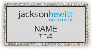 (image for) Jackson Hewitt Tax Service Silver Bling Badge