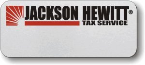 (image for) Jackson Hewitt Silver Logo Only - Red Logo