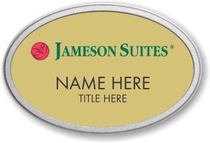 (image for) Jameson Suites Oval Gold Prestige Badge with Pebbled Silver Frame