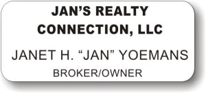 (image for) Jan\'s Realty Connection White Badge