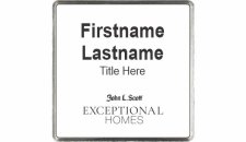 (image for) John L. Scott Exceptional Homes Square Executive Silver Badge with White Insert