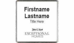 (image for) John L. Scott Exceptional Homes Square Executive Silver Badge with White Insert