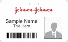 (image for) Johnson & Johnson Barcode Photo ID Horizontal Badge