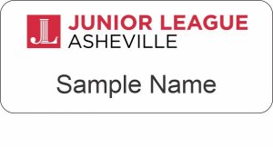 (image for) Junior League of Asheville Standard White Badge