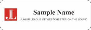 (image for) Junior League of Westchester on the Sound Standard White Badge