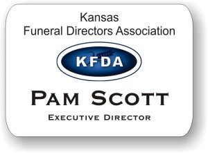 (image for) Kansas Funeral Directors Assoc. White Badge