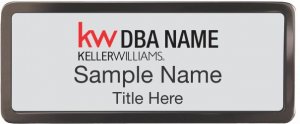 (image for) Keller Williams Realty Logo 2 Black Chrome With Silver Insert Badge