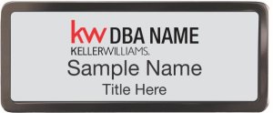 (image for) Keller Williams Realty Logo 2 Black Chrome With Silver Insert Badge