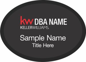 (image for) Keller Williams Realty Logo 2 Black Oval Executive Badge