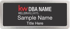 (image for) Keller Williams Realty Logo 2 Prestige Satin Anodized With Black Insert Badge