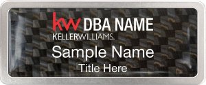 (image for) Keller Williams Realty Logo 2 Satin Anodized Frame Carbon Insert Badge