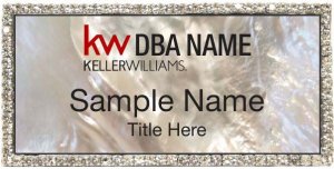 (image for) Keller Williams Realty Logo 2 Silver Bling White Pearl Badge