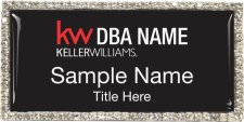 (image for) Keller Williams Realty Logo 2 Silver Bling Black Badge