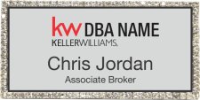 (image for) Keller Williams Realty Logo 2 Silver Bling Badge