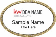 (image for) Keller Williams Realty Logo 2 Gold Oval Beyond Bling White Badge