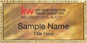 (image for) Keller Williams Realty Logo 4 Gold Bling Gold Pearl Badge